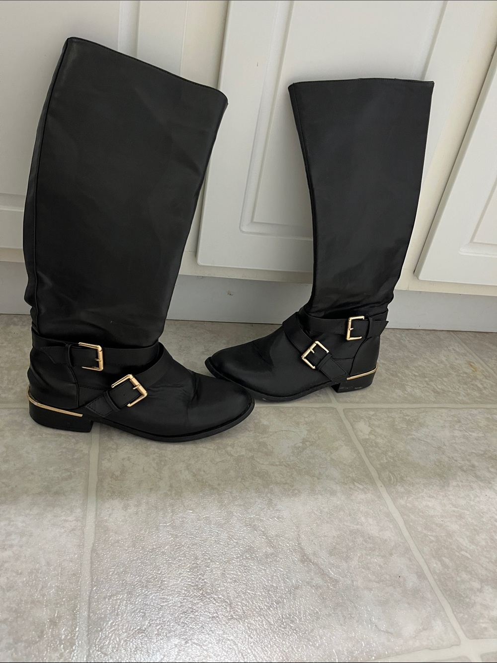Primark Women’s Black High Knee Boots - Picture 1 of 6
